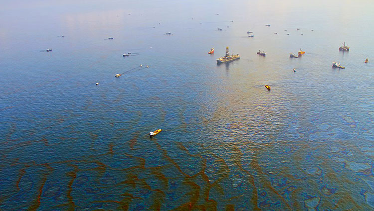 Deepwater Horizon oil spill May 20, 2010, in the Gulf of Mexico