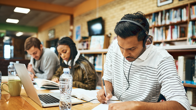 image of students studying