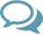 Image of two overlapping dialogue bubbles.