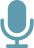 image of a blue microphone