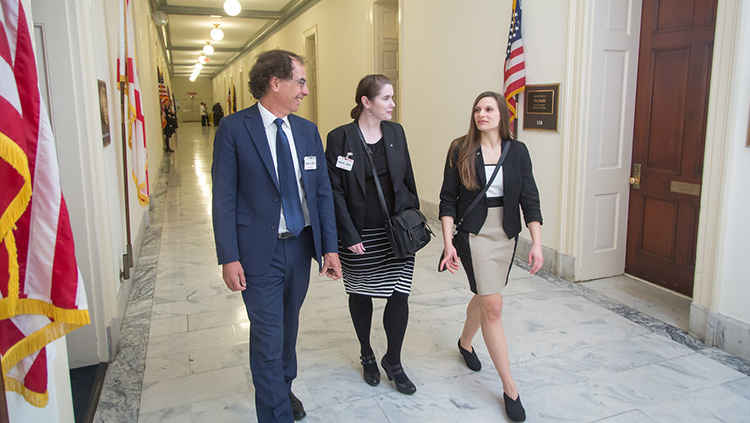 Three participants at the 2018 SfN Hill Day