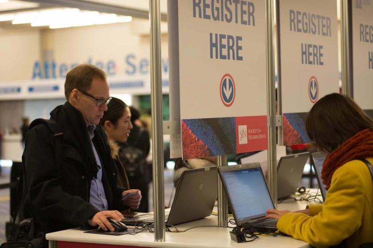 SfN attendees registering