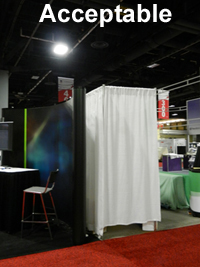 Image of acceptable booth presentation.