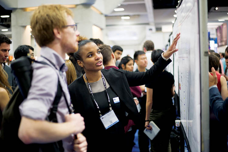 Annual Meeting attendee presenting poster