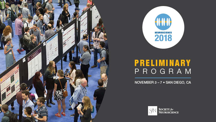Neuroscience 2018 logo, Preliminary program