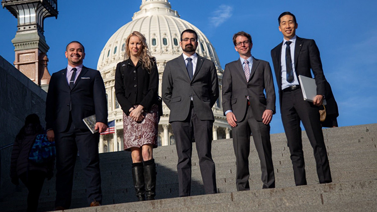 Early Career Policy Ambassadors in front of the US Capitol