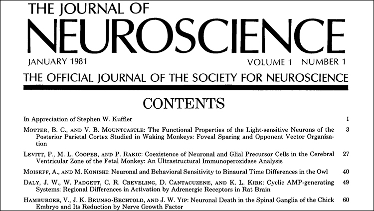 society for neuroscience website home page