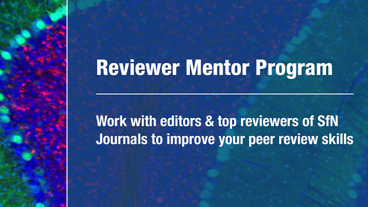 Reviewer Mentor Program title thumbnail with scientific imagery as the background