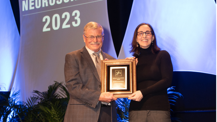 Hedy Kober, PhD (right), of the Yale School of Medicine was awarded the Jacob P. Waletzky Award in 2023.