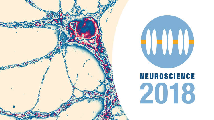 Neuroscience 2018 logo with generic science image