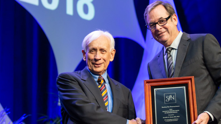 Rodolfo R. Llinas, MD, of the New York University School of Medicine, is honored with the Ralph W. Gerard Prize.