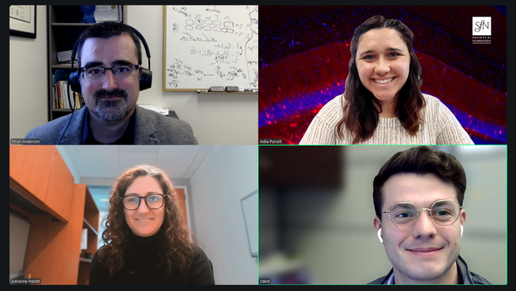 SfN Hill Day 2026, video conference screenshot